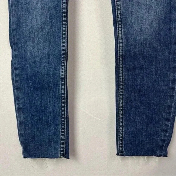 Free People Reagan Distressed Button Fly Skinny Jeans 24 - Picture 6 of 6